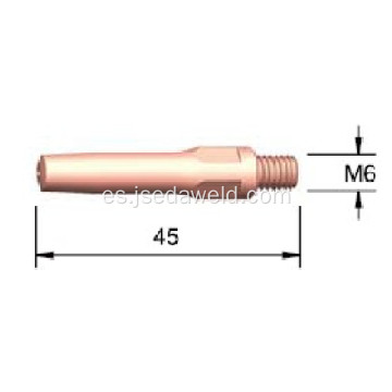 Pana 200A Puntas de contacto de soldadura M6x45x0.8mm